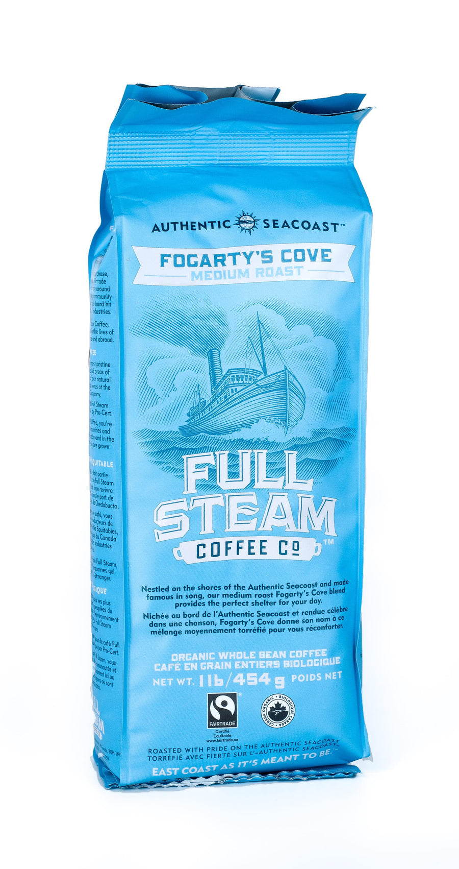 Full Steam Fogarty's Cove Medium Roast Coffee (Whole Bean)