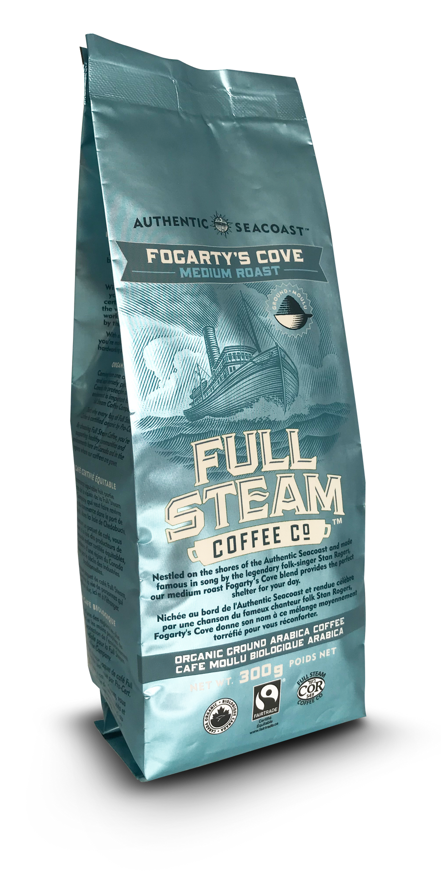 Full Steam Ground Coffee, Fogarty's Cove Medium Roast
