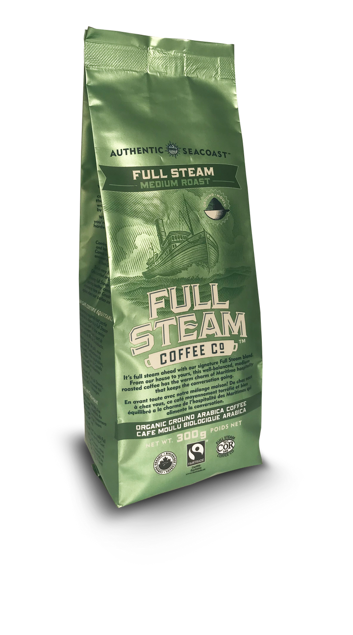 Full Steam Ground Coffee, Full Steam Medium Roast