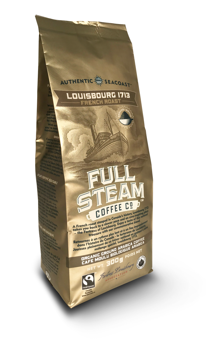 Full Steam Ground Coffee, Louisbourg 1713 French Roast