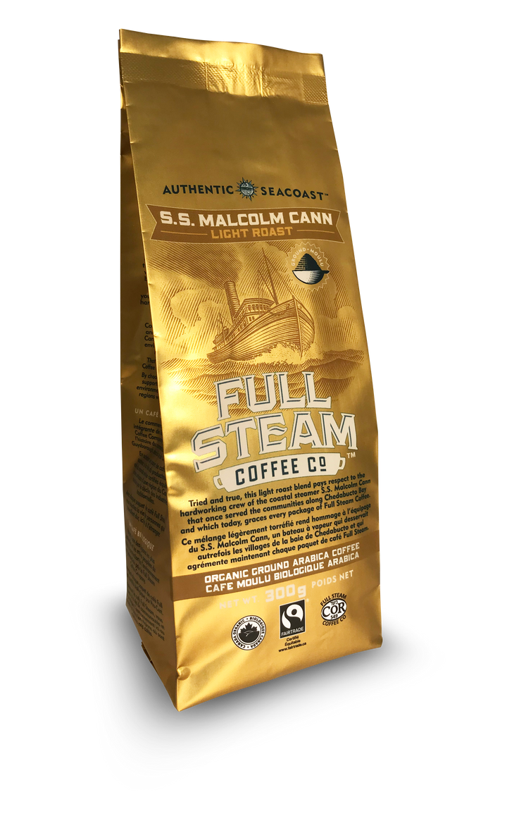 Full Steam Ground Coffee, S.S. Malcolm Cann Light Roast