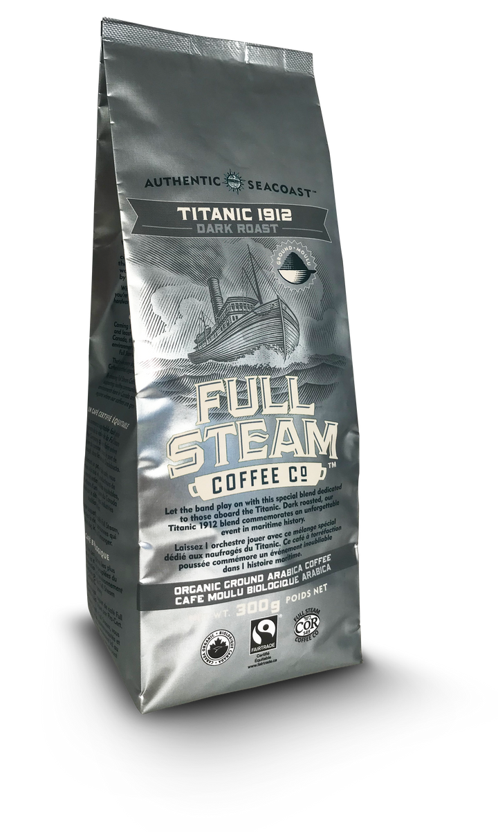 Full Steam Ground Coffee, Titanic 1912 Dark Roast