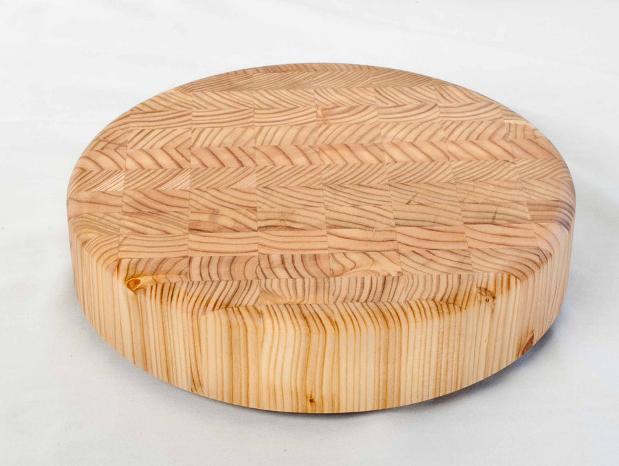 Larch Wood Cutting Board - Round Cheese