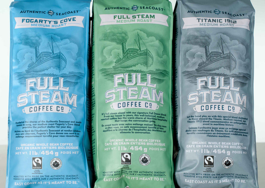 Full Steam Fogarty's Cove Medium Roast Coffee (Whole Bean)